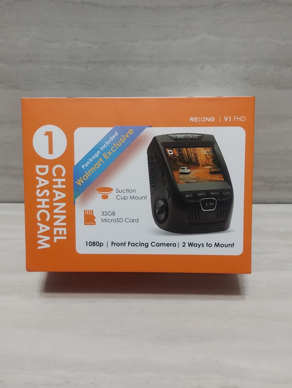 Rexing V1 FHD 1-Channel Dash Cam – Black